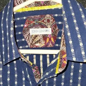 John Lennon Shirts John Lennon Button Down Collared Dress